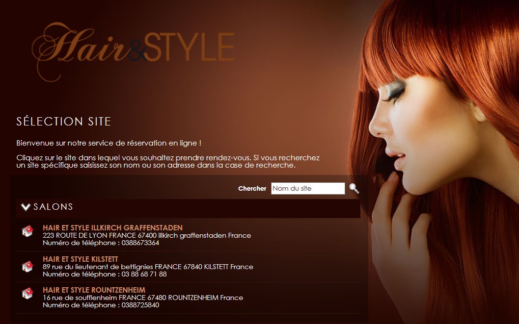 Prendre rendez-vous avec votre coiffeur hair et style en ligne